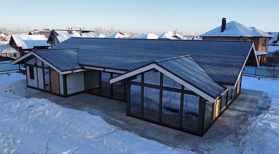 Закончили фахверк Малиновка 388м2